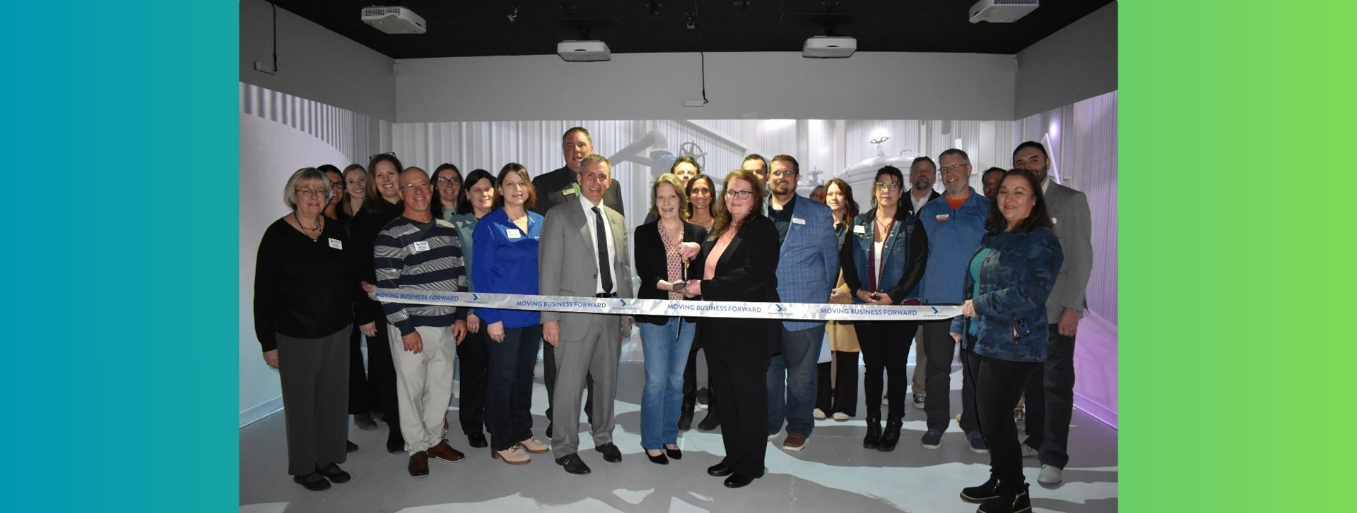 XR for VR Immersive Room Ribbon Cutting